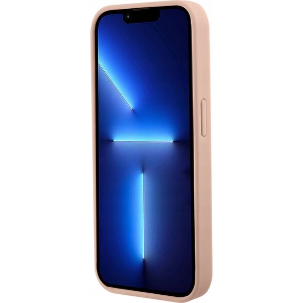 Guess Guess GUHCP15LPCRTHCP iPhone 15 Pro 6.1" pink/pink hardcase Croco Triangle Metal Logo