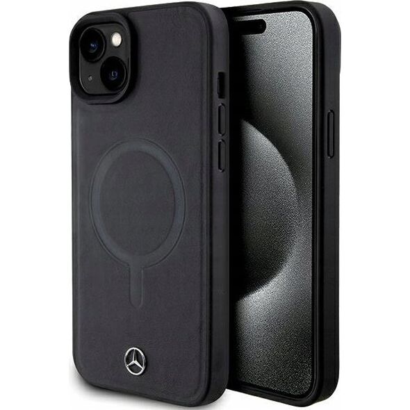 Mercedes Mercedes MEHMP15M23RCMK iPhone 15 Plus / 14 Plus 6.7" czarny/black hardcase Smooth Leather MagSafe