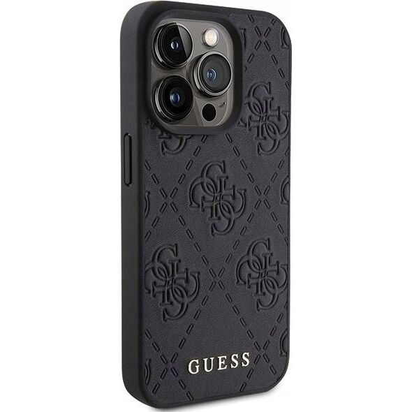 Guess Guess GUHCP15XP4EPMK iPhone 15 Pro Max 6.7" czarny/black hardcase Leather 4G Stamped