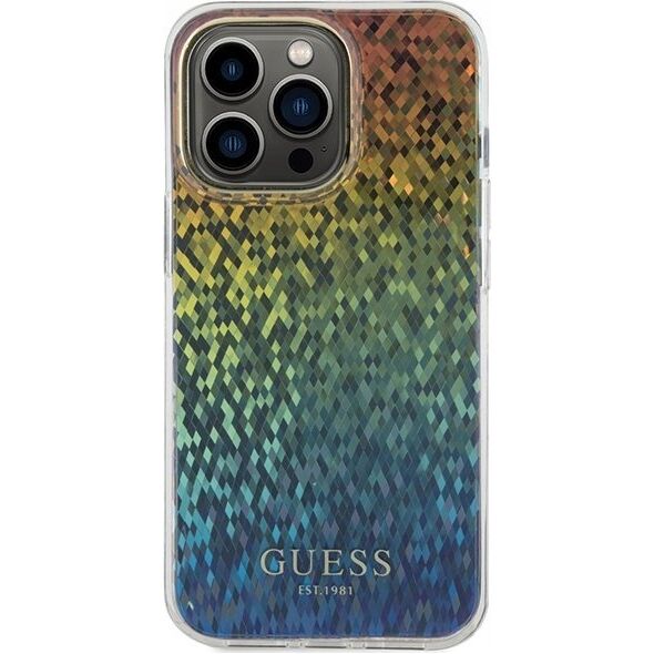 Guess Guess GUHCP15XHDECMI iPhone 15 Pro Max 6.7" wielokolorowy hardcase IML Faceted Mirror Disco Iridescent