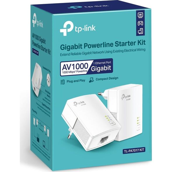 Adapter powerline TP-Link TP-Link TL-PA717 KIT AV1000 Gigabit Powerline Starter Kit