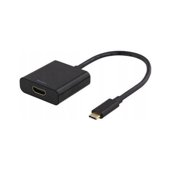 Adapter AV Deltaco Adapteriai DELTACO USB-C į HDMI, 4096x2160 30Hz, juodas / USBC-HDMI8
