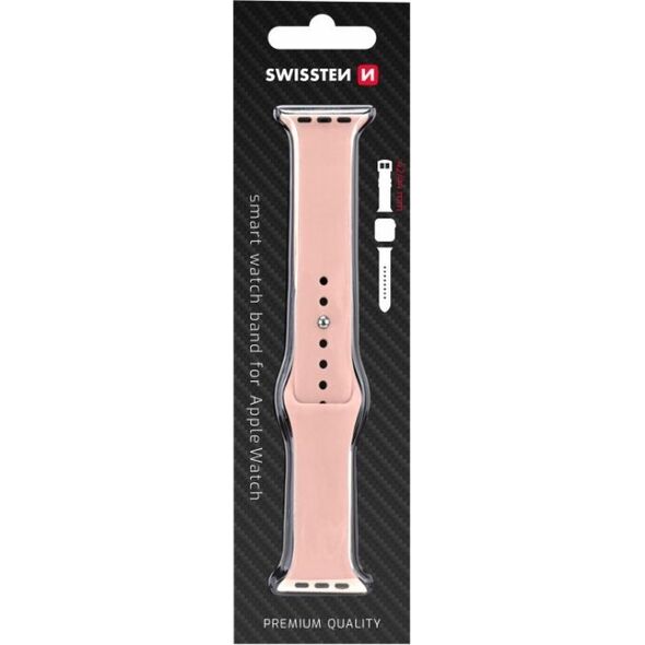 Swissten Silicone band for apple watch 42-44 mm pink sand