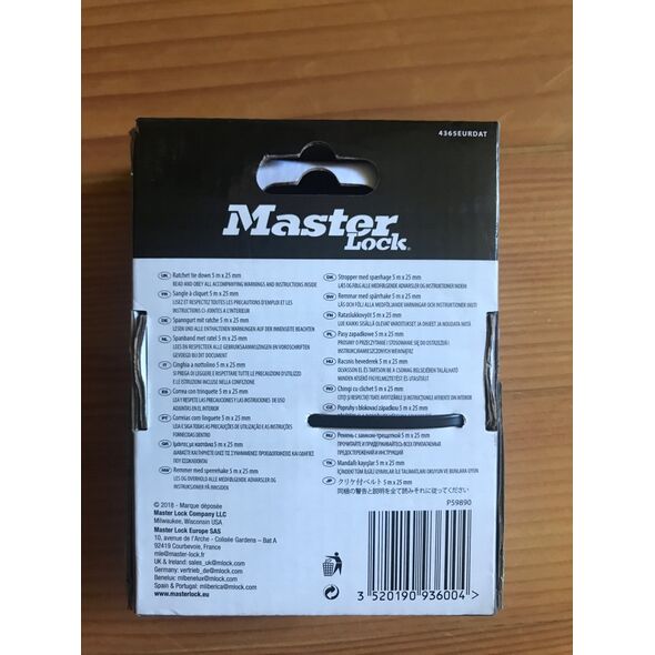 MasterLock Master Lock Ratchet tie-down Strap 5m blue 4365EURDAT