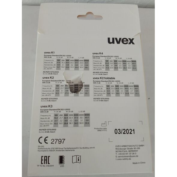 Uvex uvex capsule ear prot. K1 black/green