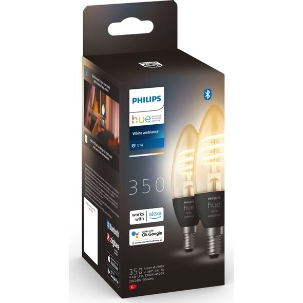 Philips Philips Hue LED Candle E14 White Ambiance 4,9W 2-Pack