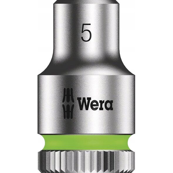 Wera Wera A 4 socket magnet strip Zyklop socket set 1/4 (black/green, 9 pieces)