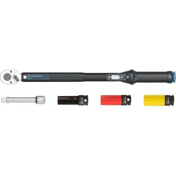 Gedore Gedore Torque wrench TORCOFLEX UK Set, 1/2  (black, incl. 3 aluminum rim sockets)