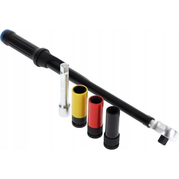 Gedore Gedore Torque wrench TORCOFLEX UK Set, 1/2  (black, incl. 3 aluminum rim sockets)