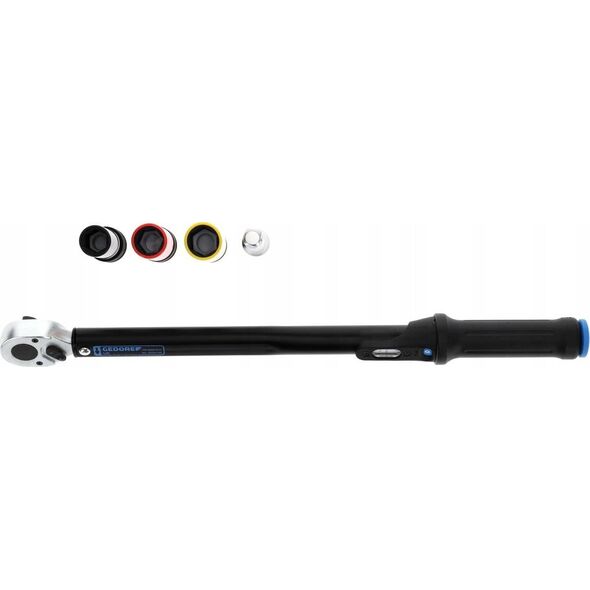 Gedore Gedore Torque wrench TORCOFLEX UK Set, 1/2  (black, incl. 3 aluminum rim sockets)
