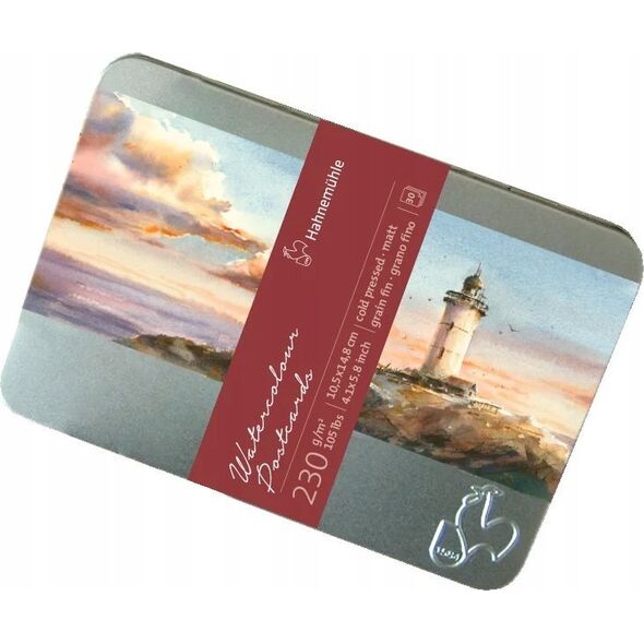 Hahnemühle Hahnemühle Watercolour Postcards Box cold press 10x15cm 230g 30pc