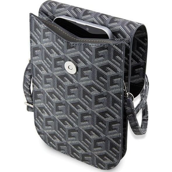 Guess Guess GCube Stripe Phone Bag - Torba z przegrodą na smartfona (czarny)
