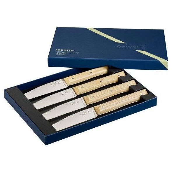 Opinel Opinel Table Knives Facette Set of 4 Ash