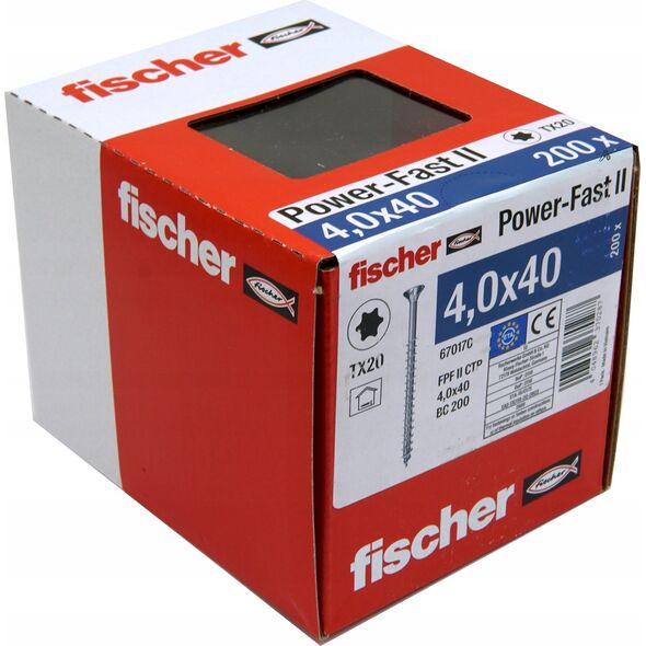 Fischer Fischer PowerFast II 4,0x40 SK TX TG blvz 200