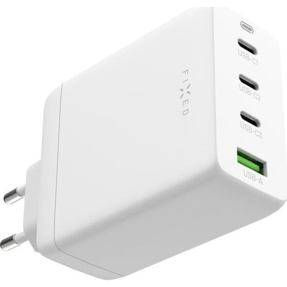 Ładowarka Fixed Ładowarka sieciowa FIXED GaN Travel Charger - 3xUSB-C| 1xUSB-A 100W biała - Gwarancja bezpieczeństwa. Proste raty. Bezpłatna wysyłka od 170 zł.