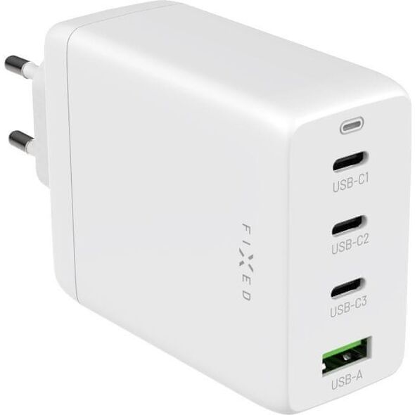 Ładowarka Fixed Ładowarka sieciowa FIXED GaN Travel Charger - 3xUSB-C| 1xUSB-A 100W biała - Gwarancja bezpieczeństwa. Proste raty. Bezpłatna wysyłka od 170 zł.