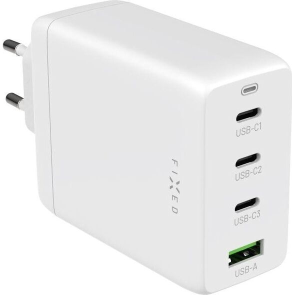 Ładowarka Fixed Ładowarka sieciowa FIXED GaN Travel Charger - 3xUSB-C| 1xUSB-A 100W biała - Gwarancja bezpieczeństwa. Proste raty. Bezpłatna wysyłka od 170 zł.
