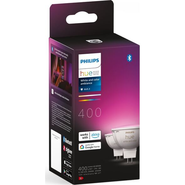 Philips Philips Hue LED Lampe MR16 2pack Set 400lm White Color Amb.