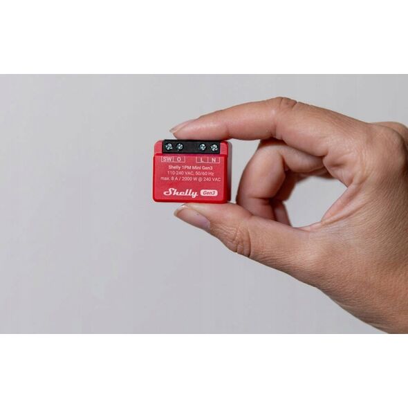 Shelly Shelly Plus 1PM Mini Gen3, relay (red)
