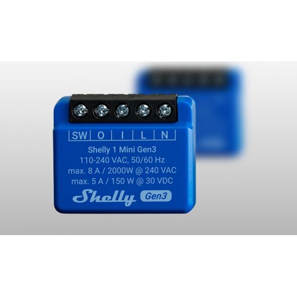 Shelly Shelly 1 Mini Gen3, relay (blue)