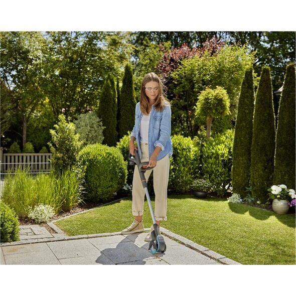 Gardena GARDENA EasyWeed 1800/18V P4A cordless joint brush, weed remover (grey/turquoise, Li-Ion battery 2.0Ah P4A, POWER FOR ALL ALLIANCE)