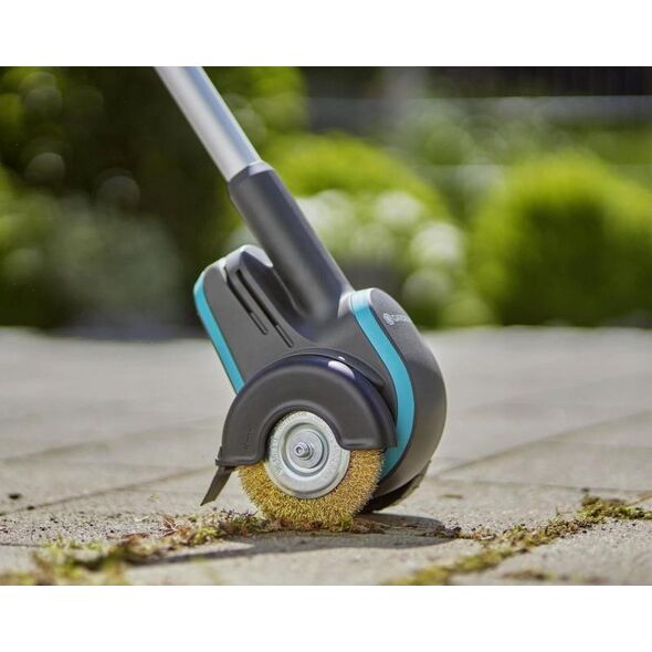 Gardena GARDENA cordless joint brush EasyWeed 1800/18V P4A solo, weed remover (grey/turquoise, without battery and charger, POWER FOR ALL ALLIANCE)