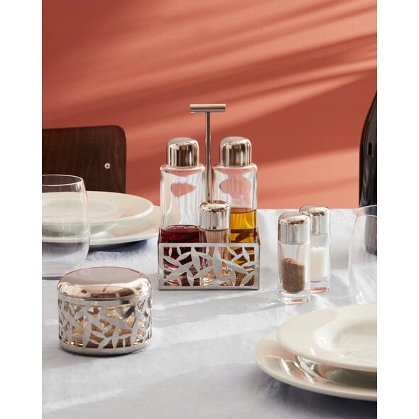 Alessi Alessi Cactus Condiment Set - oil,vinegar,S+P,spices MSA16