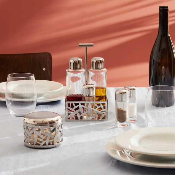 Alessi Alessi Cactus Condiment Set - oil,vinegar,S+P,spices MSA16
