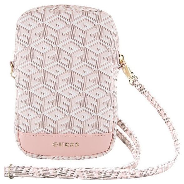 Guess Guess Zip GCube Bottom Stripe - Torebka na telefon (różowy)