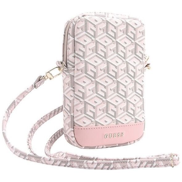 Guess Guess Zip GCube Bottom Stripe - Torebka na telefon (różowy)