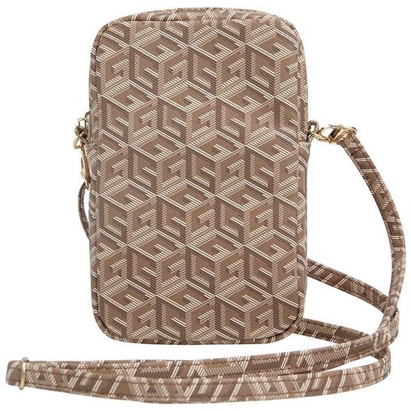 Guess Guess Zip GCube Bottom Stripe - Torebka na telefon (brązowy)