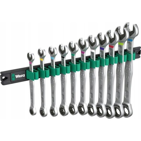 Zestaw narzędzi Wera Wera 9630 magnetic strip 6000 Joker 1, 11 pieces, wrench (combination ratchet wrench with holding function)