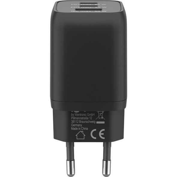 Ładowarka Goobay goobay USB-C PD multiport fast charger Nano 65 Watt (black, 1x USB-A, 2x USB-C PD, GaN technology)