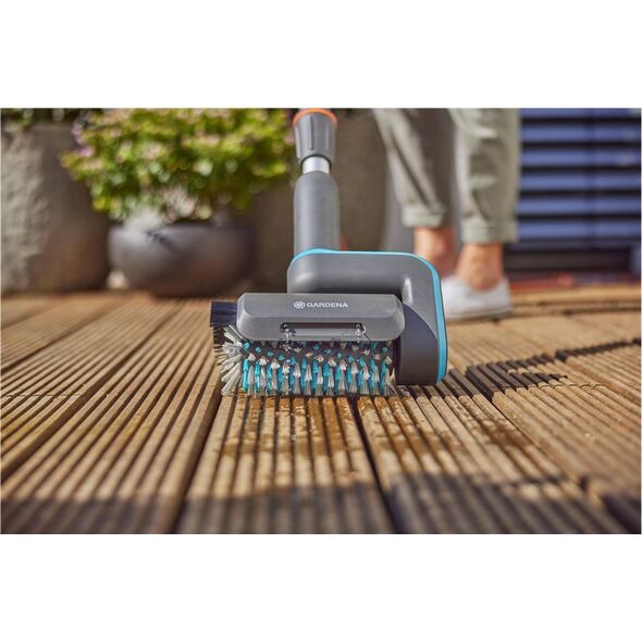 Gardena GARDENA Universal roller brush, for cordless multi-cleaner AquaBrush, washing brush (grey/turquoise, for insensitive surfaces)