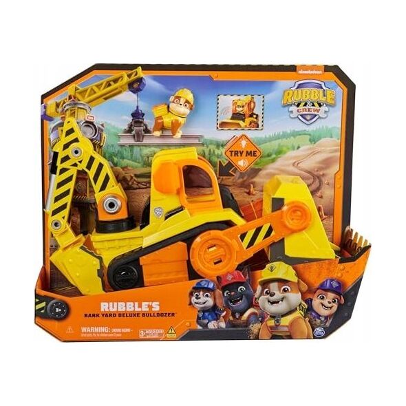 Spin Master Spin Master Rubble & Crew - Large Bulldozer Construction Vehicle, Toy Vehicle (with Light and Sound Effects and Rubble Figure)