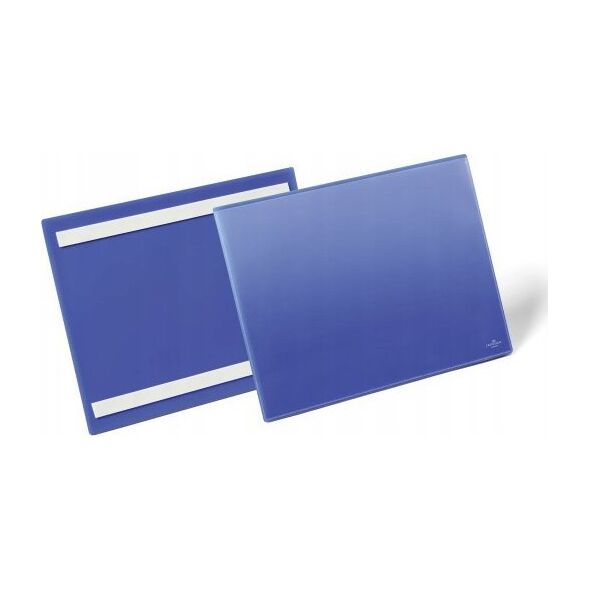 Durable Kieszeń magazynowa pozioma samoprzylepna A4 DURABLE 179807 niebieska 50szt