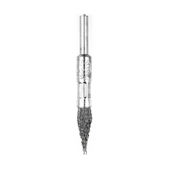 UN SZCZOTKA PĘDZELKOWA STOŻKOWA DRUT STALOWY TRZPIEŃ 6MM,FI10MM (1 SZT)