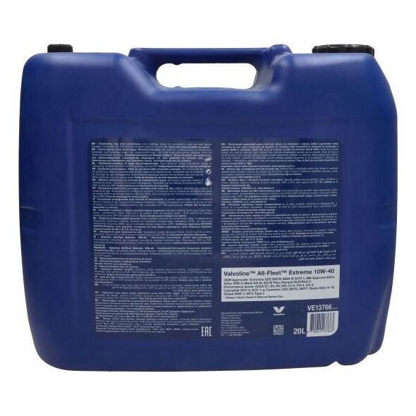 Valvoline Alyva varikliui ALL FLEET EXTREME 10W40 20L, Valvoline