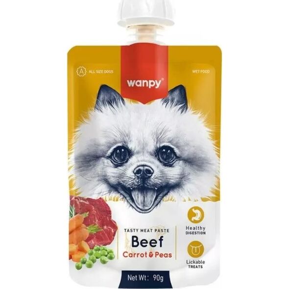 Wanpy Wanpy Pasta Dla Psa Wołowina Warzywa 90g