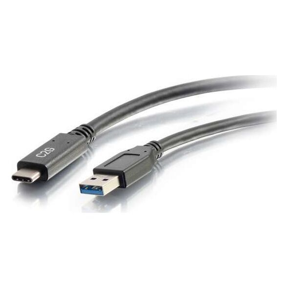 Kabel USB C2G C2G 6ft USB C to USB A Cable - USB 3.2 - 5Gbps - M/M - USB-Kabel - USB Typ A (M) zu 24 pin USB-C (M) - USB 3.1 - 30 V - 3 A - 1.83 m - Schwarz