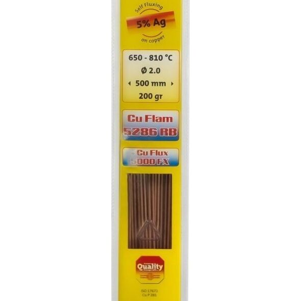 Castolin LUT TWARDY CU FLAM RB 5286 CUP 5% AG - 500*2MM 200G (1 SZT)
