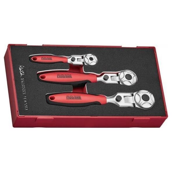 Teng Tools ZESTAW POKRĘTEŁ ZAPADKOWYCH PRZEGUBOWYCH TEA7203, 3SZT. (1 KPL)