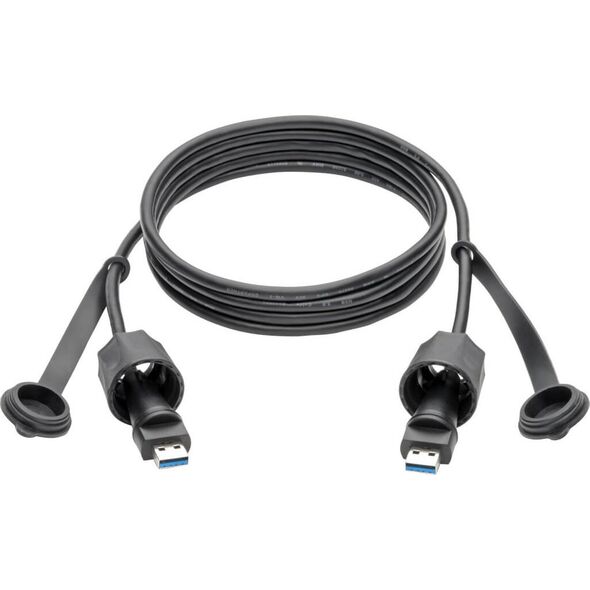 Kabel USB Eaton Eaton Tripp Lite Series USB 3.0 SuperSpeed A to A M/M Cable, Industrial - IP68, Shielded, 6 ft. (1.83 m), TAA - USB-Kabel - TAA-konform - USB Typ A (M) zu USB Typ A (M) - USB 3.1 Gen1 - 1.8 m - innen/aussen - Schwarz - fur P/N: N206-SB01-I