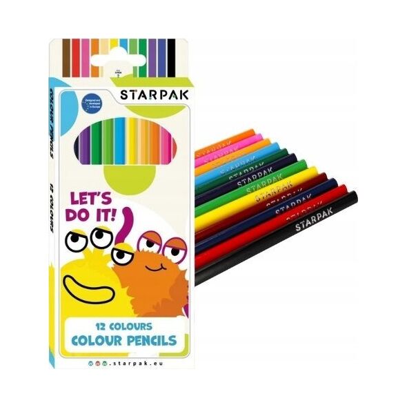 Starpak Kredki ołówkowe wytrzymałe 12 kolorów