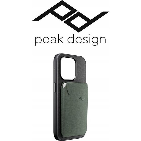 Peak Design Peak Design Mobile Wallet Slim - Magnetyczny Portfel Płaski Do Telefonu - Szarozielony