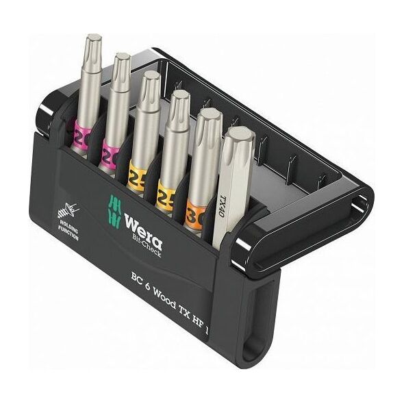 Wera ZESTAW BITÓW BIT-CHECK 6 WOOD TX HF 1 SB, 6CZ. (1 KPL)