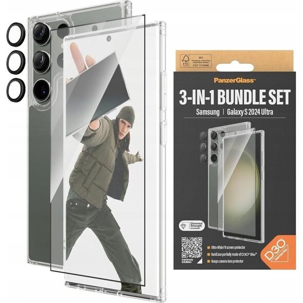 PanzerGlass PanzerGlass 3-in-1 Samsung Galaxy S24 Ultra, UWF