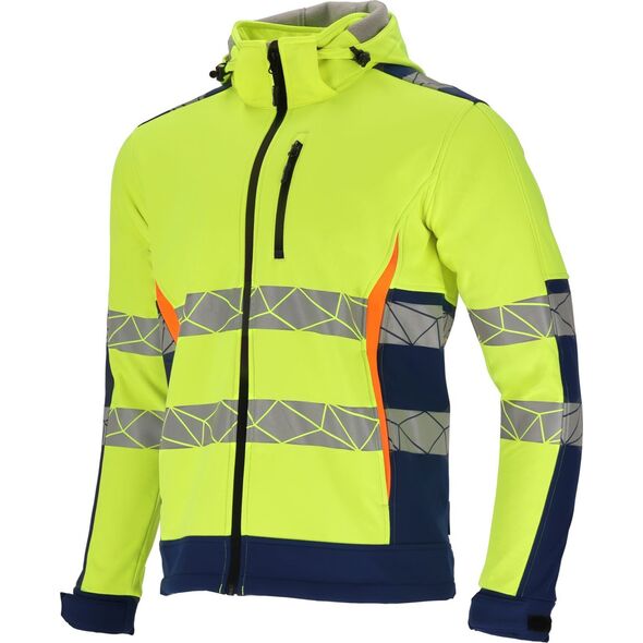 Kurtka męska Lahti Pro Kurtka softshell ostrzegawcza żółto-nieb., "3xl", ce, lahti