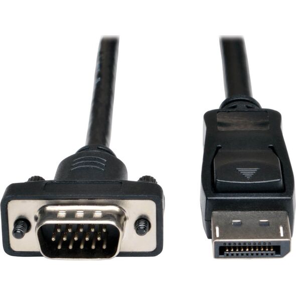 Kabel Eaton Eaton Tripp Lite Series DisplayPort 1.2 to VGA Active Adapter Cable (DP with Latches to HD15 M/M), 3 ft. (0.9 m) - Videokabel - DisplayPort (M) zu HD-15 (VGA) (M) - 91 cm - aktiv, eingerastet - Schwarz