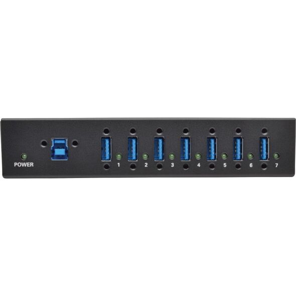 HUB USB Eaton Eaton Tripp Lite series 7-Port USB 3.0 Hub SuperSpeed with Dedicated 2A USB Charging iPad Tablet Metal - Hub - 7 x SuperSpeed USB 3.0 - an DIN-Schiene montierbar, wandmontierbar